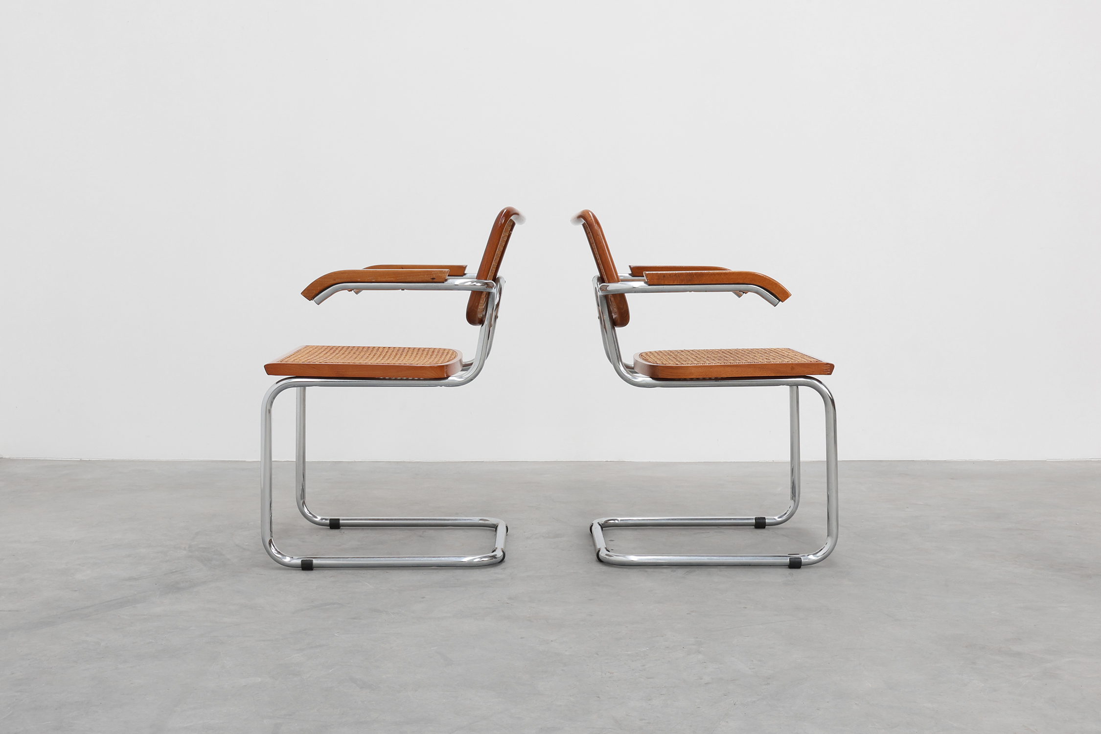 Two Bauhaus Cesca B64 Armchairs by Marcel Breuer, Italy 1928 thumbnail